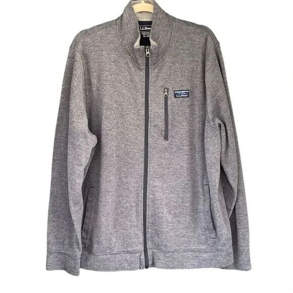 L.L. Bean Blue Full Zip Sweater Jacket Size XL Cotton Blend‎ - Picture 1 of 7